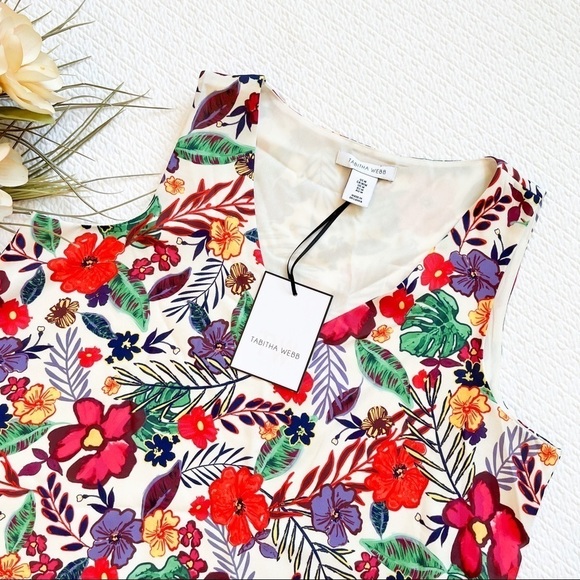 NWT Tabitha Webb Floral Tank Top - Picture 1 of 11